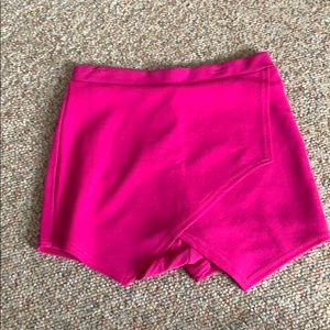 Pink asymmetrical skort